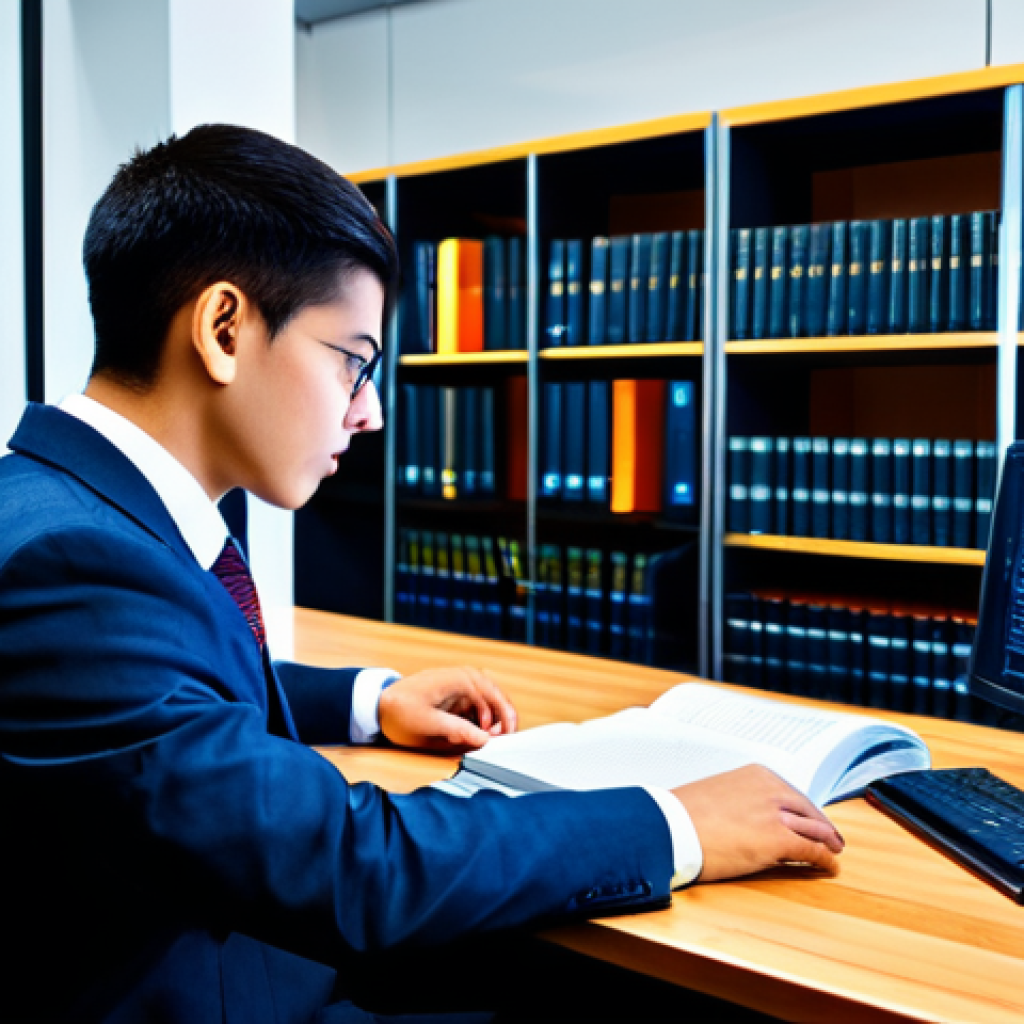**

"A young professional, fully clothed in appropriate business attire, is attentively studying information security concepts from a textbook at a well-lit desk. The background features neatly organized bookshelves and a computer displaying cybersecurity code. Perfect anatomy, natural proportions, safe for work, appropriate content, professional, modest."

**