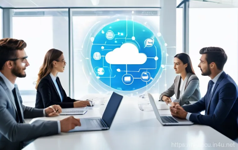 정보보안 실무와 클라우드 보안 솔루션 활용 - **Prompt:** A young adult, in their late teens or early twenties, is seated at a contemporary desk, ...