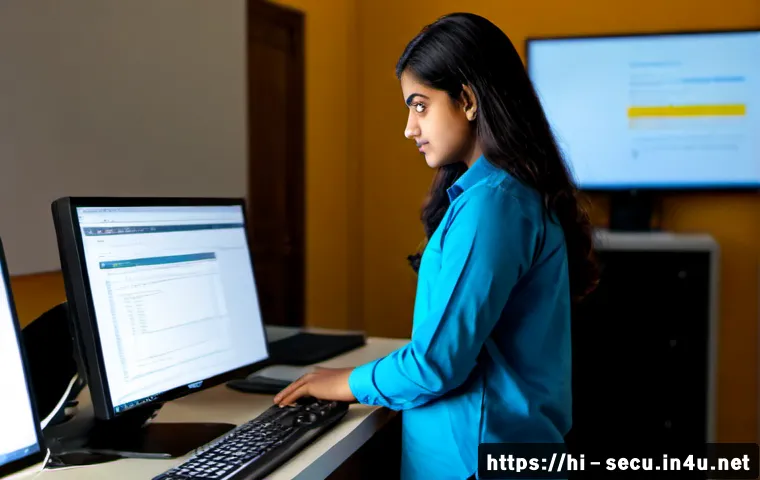 Home 17 정보보안 실기 시험에서 강조된 해킹 기법 분석 - Photorealistic cybersecurity practical exam scene in a modern Indian computer lab, focused young Hin...